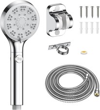 Shower Head with Hose, High Pressure 7 Mode Shower head with  Light Grey