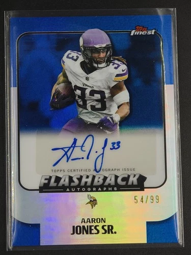 Aaron Jones Sr. 2025 Topps Finest Flashback Auto Blue Refractor 54/99 [1hk