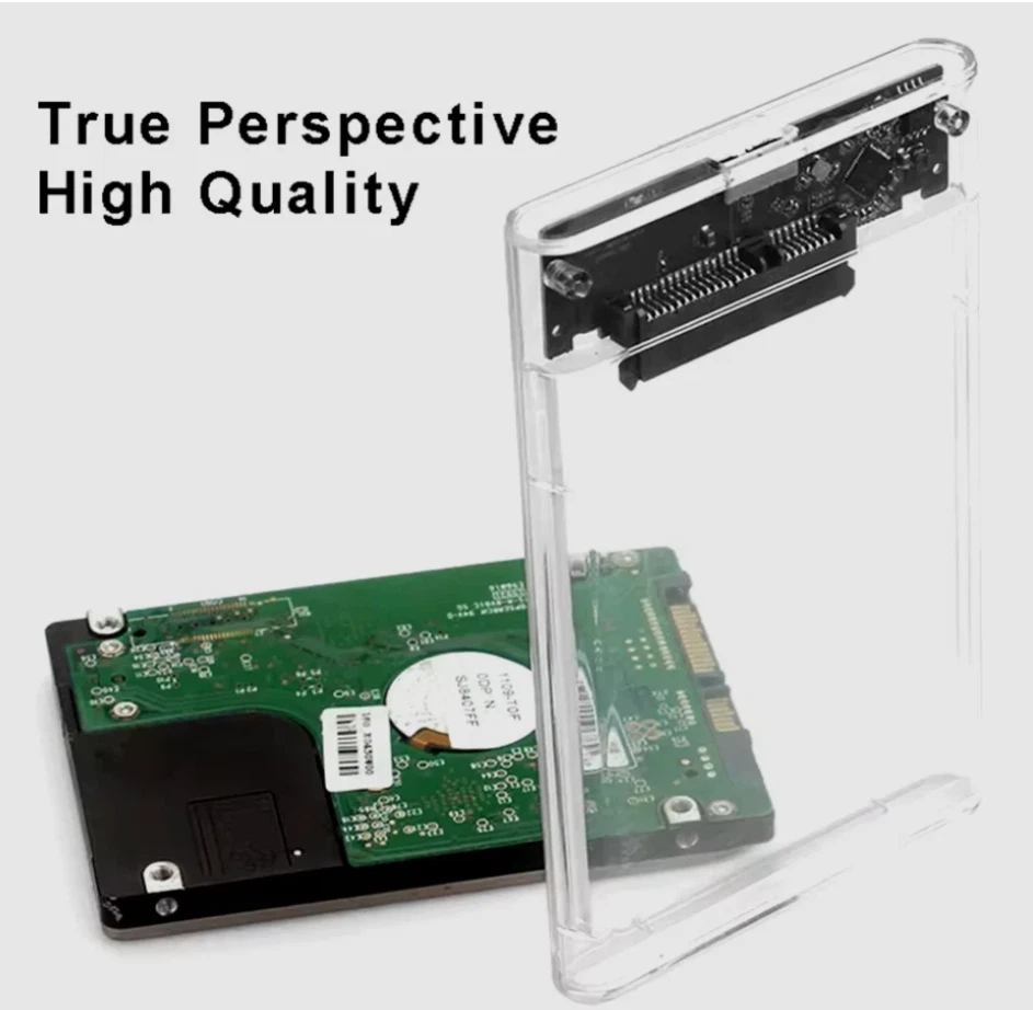 2.5 Zoll SATA HDD/SSD Festplattengehäuse mit USB-C 3.1 + USB-C-Adapter - Bild 4 von 4