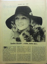 CAROLINE CELLIER =  Coupure de presse RARE 1 PAGE 1976 /  CLIPPING