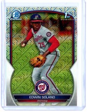 Edwin Solano 2023 1st Bowman Chrome MOJO REFRACTOR #BCP169 Nationals Rookie A