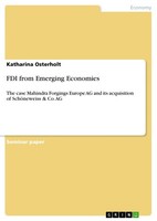 Fdi From Emerging Economies (Buch)