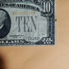1928 $10 Gold Certificate Dollar Bill Series 1928 Woods & Mellon Good Condition — photo 5