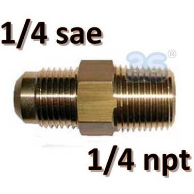 Messing Gelenkverschraubung gerade 1/4'' SAE x 1/4'' npt männlich männlich