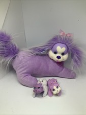 Puppy Surprise Candy Purple Dog 2 Puppies Stuffed Animal Plush EUC 2015