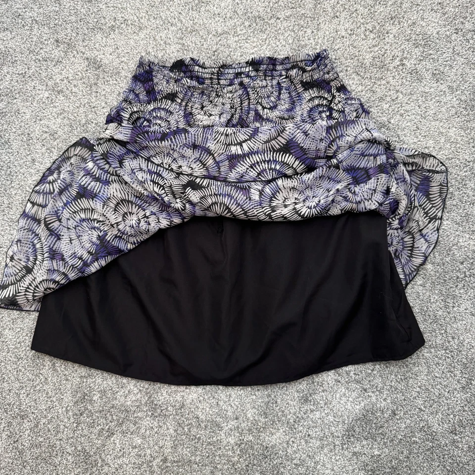 Vintage Y2K Fashion Bug Skirt M Tiered Lined Swirl Boho Festival Romantic - Image 4 of 4