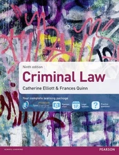 Criminal Law By Catherine Elliott, Frances Quinn. 9781408280676