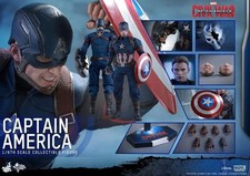 Marvel Hot Toys MMS350 Civil War Captain America 1 6 Scale Figure COMPLETE