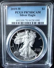 2019-W 1oz Silver American Eagle Dollar - PCGS PR 70 DCAM
