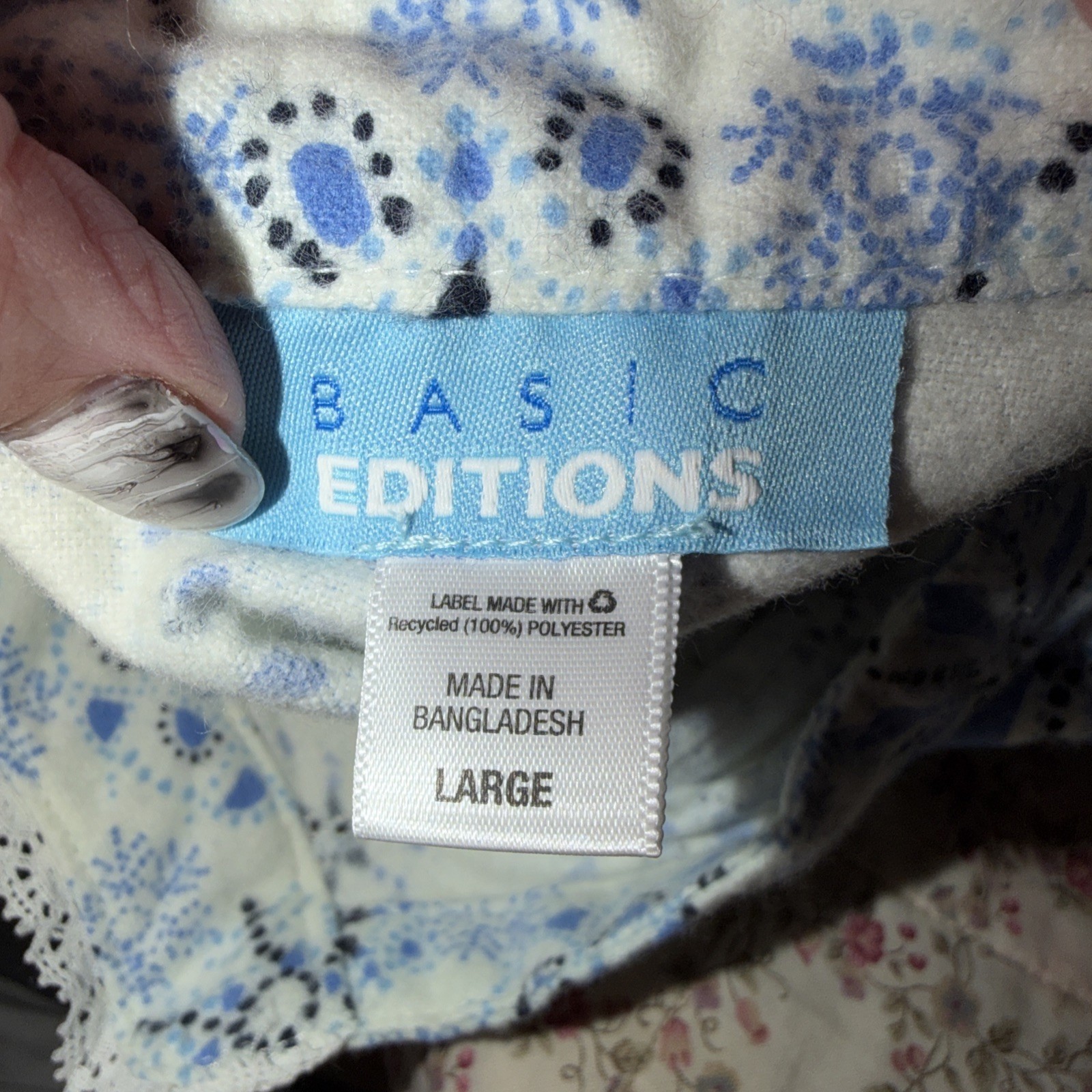 Basic Edition  flannel long gown large - image 5