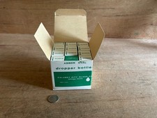 Calumet City Glass Dropper Service 1/4 oz Amber Glass Bottle NOS Vintage Box/12