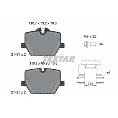 2147401 TEXTAR Bremsbelagsatz, Scheibenbremse Q+