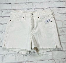White Jean Shorts Women's High Rise Old Navy New O.G. Straight Size 6 Secret