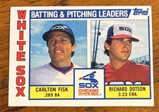 Topps 1984 Chicago White Sox Batting & Pitching Leaders Team Checklist Card #216