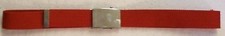 Military Mens FABRIC BELTS WITH NICKLE BUCKLE Red