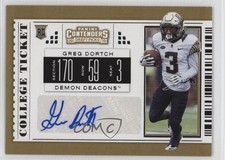 2019 Panini Contenders Draft Picks College Ticket Greg Dortch #304 Auto 13px