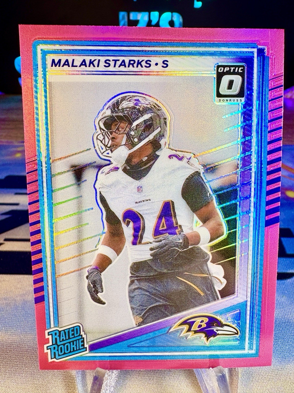 2025 Malaki Starks Panini Donruss Optic Preview Pink Prizm Rated Rookie #346