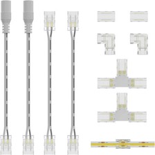 2Pin 8Mm COB LED Strip Light Connectors Set Gapless Solderless Connectors for Si