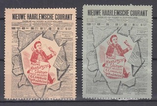 Netherlands cinderellas #43 Newspaper Haarlem