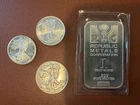Silver Bullion Lot 1.75 Ounces of Silver in Total 1 oz Bar & 3x 1/4 oz Rounds