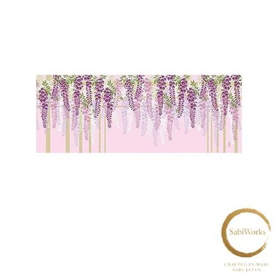 New HAMAMONYO Picture Tenugui 'Beautiful Wisteria Shelf'
