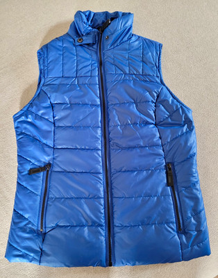 PECKOTT Damen Steppweste Royal-Blau     Gr. 38 Stehkragen Taschen Reißverschluss