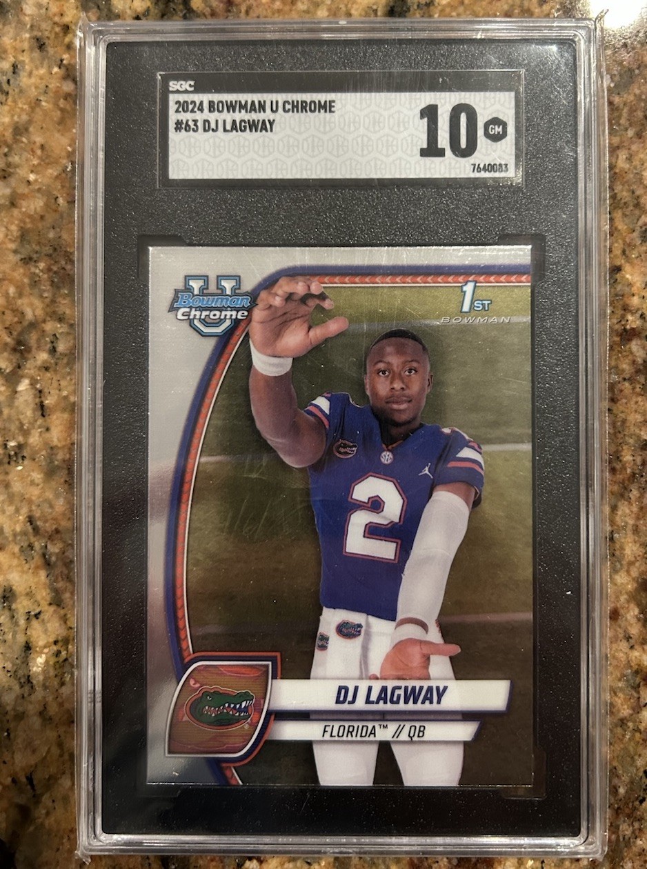 2024 Bowman U Chrome 1st DJ Lagway SGC 10 Football Card 63 Florida