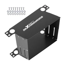 Engine Oil Cooler Air Guide Kit Black Aluminum Heat Shield 16-30 Row Universal