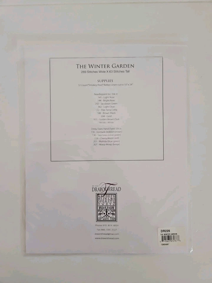 The Drawn Thread THE WINTER GARDEN Seasonal Counted Cross Stitch Pattern  - Image 3 of 3