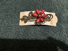 Beautiful Rhinestone and Silver Tone 3" Hair clip