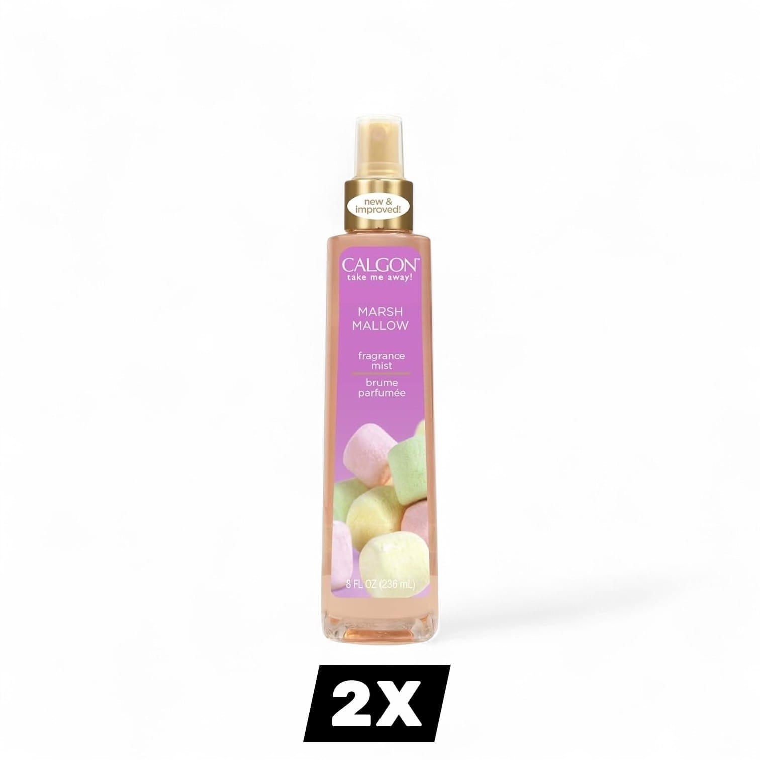 2 x Calgon Fragrance Body Mist (Marshmallow, 8-Ounce)  - FRE