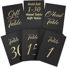 Black Table Numbers 130 Number Signs 4x6 With Head Gift Table Number Cards Sea