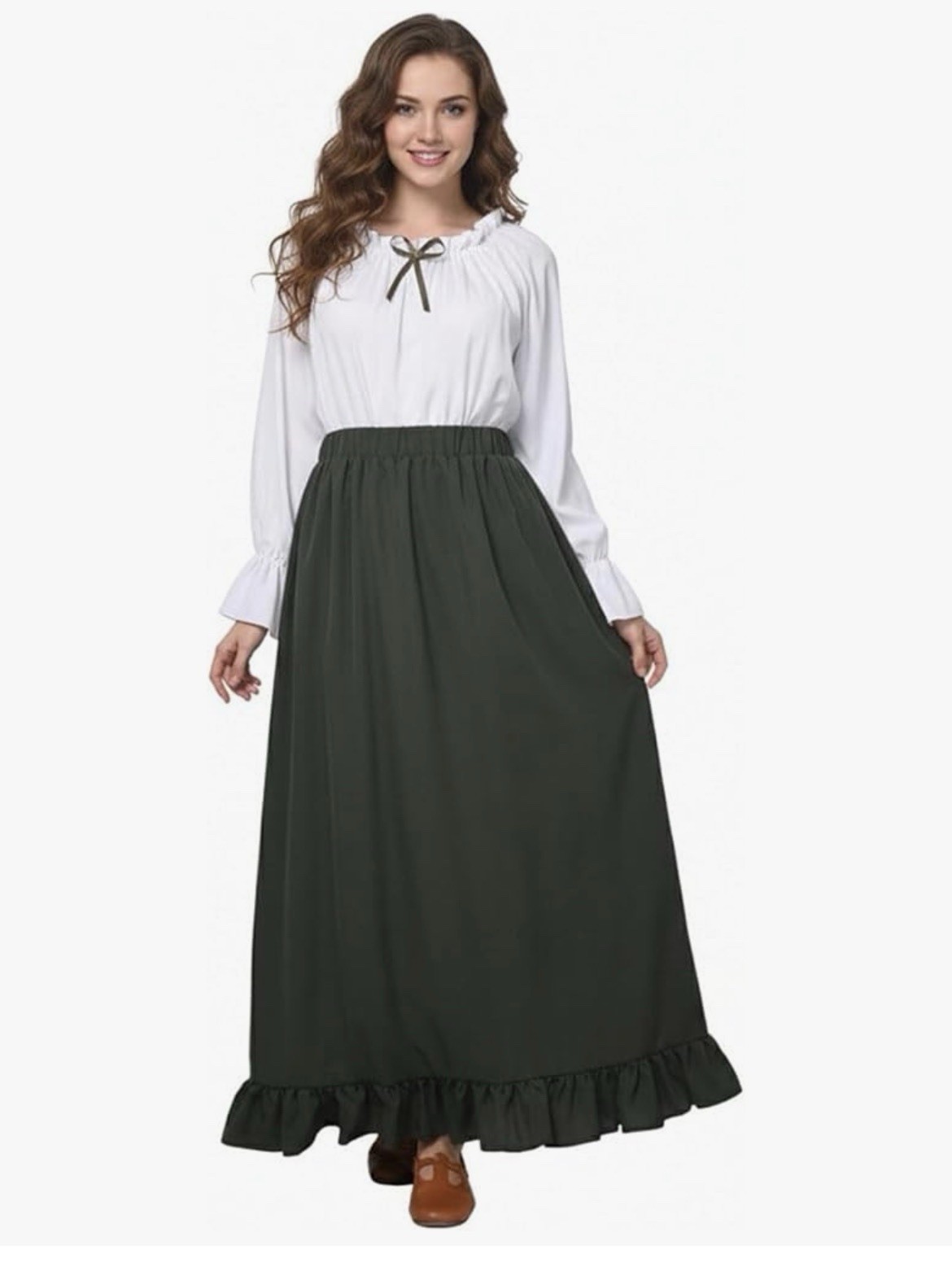 Disfraz de Vestido Medieval Renacimiento para Mujer Victoriano Campesino Talla S/M