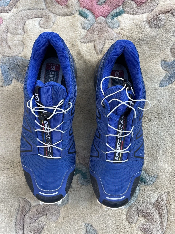 Salomon Blue Speedcross 4 Trail Running Shoes - 7.5US Men’s 8.5US Women’s - Image 3 of 4