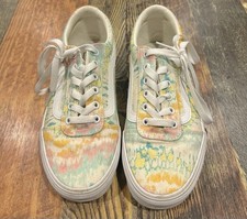 Vans Ward Lo Psychedelic Tie Dye Sneakers Pastel Size 8 Womens Low Top