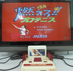 Nintendo Famicom Console USB Power AV Cable Cleaned Tested + 6Game software