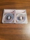1962 Black Ruthenium and Hologram Washington Quarter 90% Silver ANACS.  Lot of 2