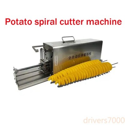 Manual/Electric potato chips twister fryer twist potato slicing frying machine