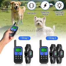 4900 FT Remote Dog Shock Training Collar Rechargeable Waterproof LCD Pet Trainer