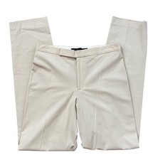 Ralph Lauren Black Label Cream Cotton Straight Leg Trousers Pants Womens Size 6