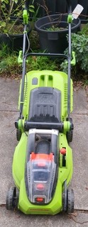 Preowned Gardenline Electric Lawn Mower & Catcher 36 Volt Battery Local Pickup