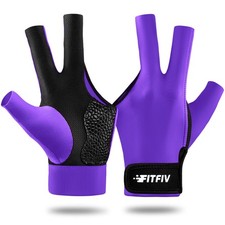 3-Finger Billiard Pool Glove for Left Hand, Durable Snooker Cue Adjustable Sizes
