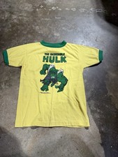 Vintage Rare 1978 The Incredible Hulk Ringer T-Shirt Kids Size Medium 12/14