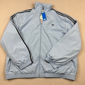 Adidas Jacket Women Extra Large Ash Blue Trefoil Firebird Track Top XL