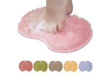Shower Foot Pink Scrubber Mat Pink Washer Back Exfoliating Foot Cleaner