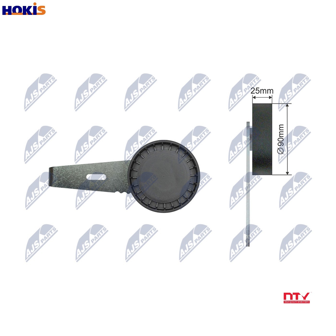 V-belt tensioner pulley RNK-CT-054 NTY for CITROËN PEUGEOT FIAT - Image 4