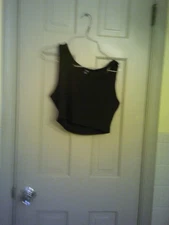 Ladies Shein Brand Black Crop Top, Size l. Sleeveless, Scoop Neck. Polyester.