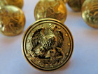Antique Military US Army buttons 7 Eagle Shield LONDON — photo 2