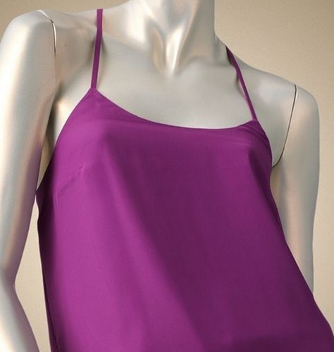 Jennifer Lopez JLo Sweet Violet Purple Chiffon Racerback Tank Top - Picture 2 of 5