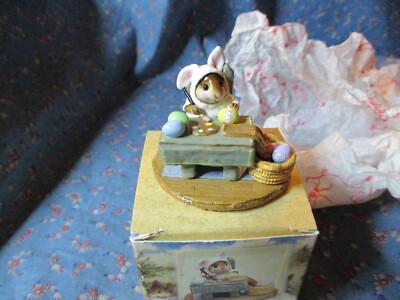 Wee Forest Folk Miniature Mice M-175 Mousie's Egg Factory 1991 Annette Petersen